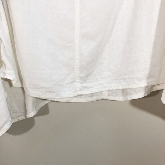 WE THE FREE/FREE PEOPLE Beating Hearts Color Block Linen Blend Oversized Top L - Picture 13 of 15